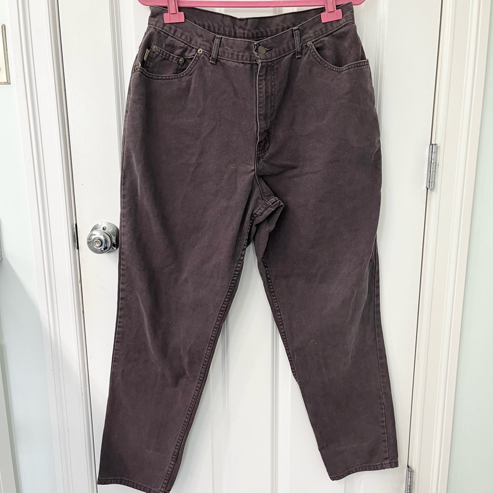 Vintage chic women’s jeans plus size 18 petite brown tapered